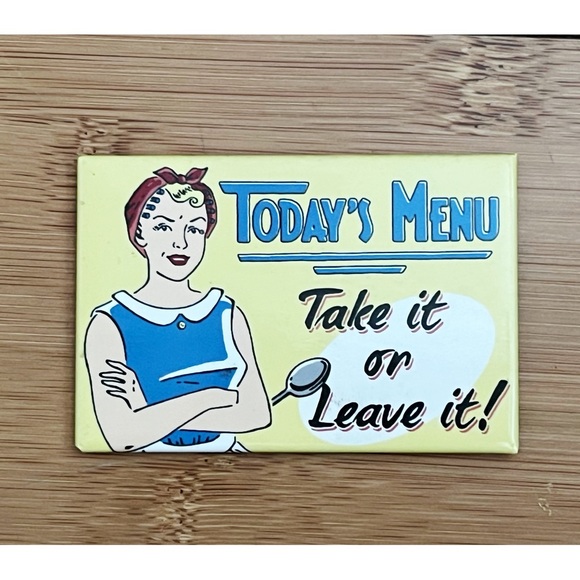 Take it or leave it tin plaque and magnet set - Picture 6 of 11